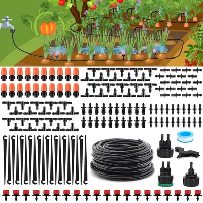 Flantor 50ft Drip Irrigation System Kit, View more