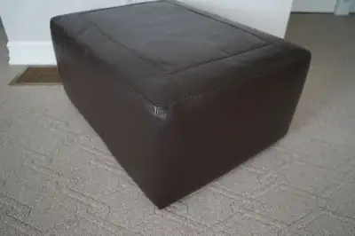 Ottoman Brown Faux Leather, View more