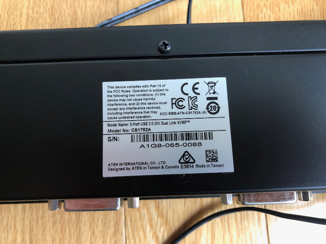 ATEN 2-Port USB DVI Dual Link - CH7.1 Surround Sound Audio KVM S in Cables & Connectors in Markham / York Region - Image 3