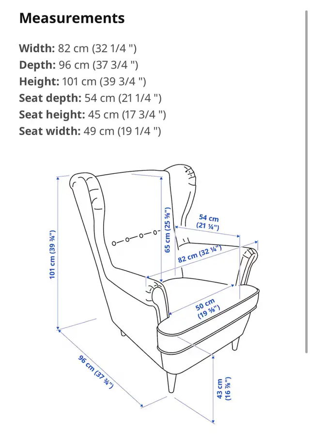 Two Strandmon Wingback Armchairs in Chairs & Recliners in Kingston - Image 6