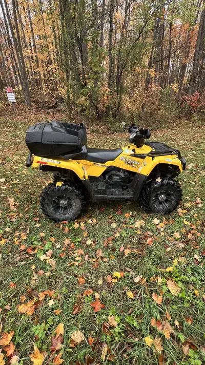 This is a two up ATV with seat for passenger. 2006 bombardier outlander 400 max XT, has winch, has l...