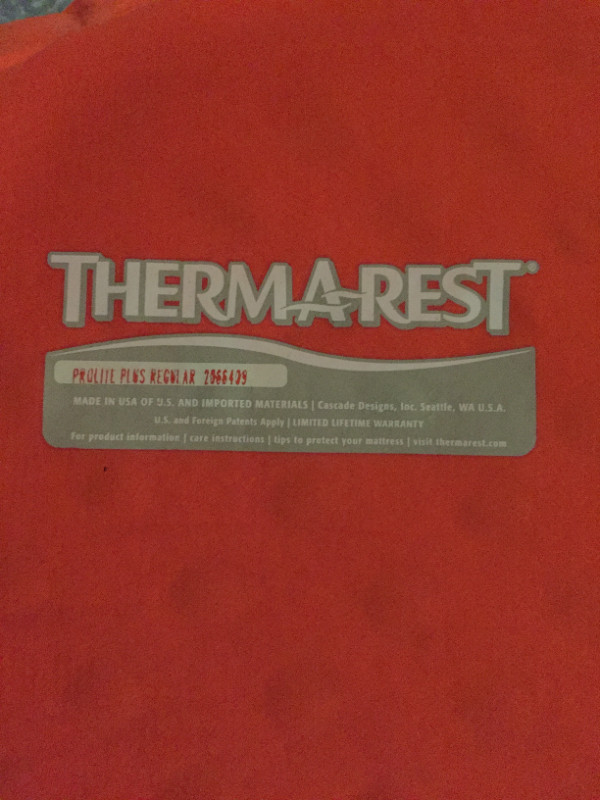 Thermarest  Self-Inflating Camping Sleeping Pad in Fishing, Camping & Outdoors in Saint John