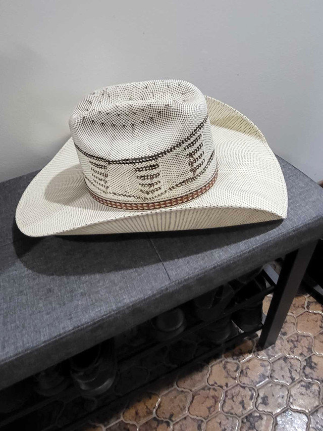 Straw cowboy hat. Size 7. in Equestrian & Livestock Accessories in Calgary - Image 2