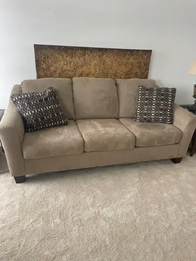 Couch with Love Seat and Pillows