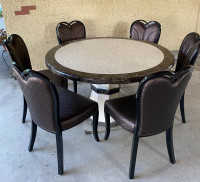 Round table and 6 chairs