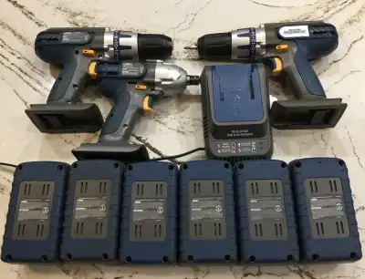 10 piece Mastercraft Maximum 18V Ni-Cd tool kit set. All in very good working condition. $150 6 - 18...