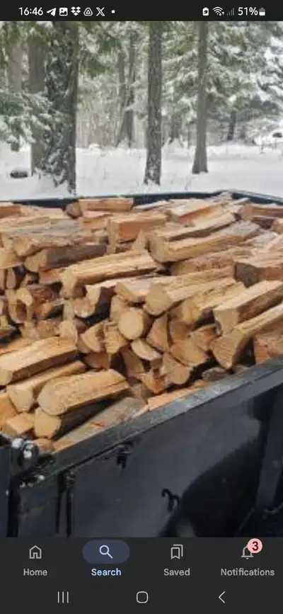 DRY, SEASONED & SPLIT TAMARACK FIREWOOD $500/CORD FREE STACKING, View more