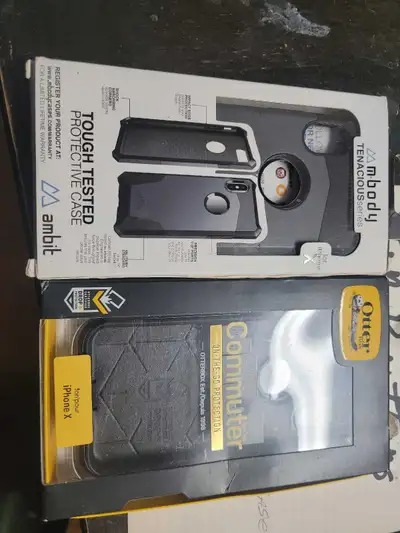 2 Otter Box Commuter Tebacious SERIES Case I Phone X  BLACk, View more