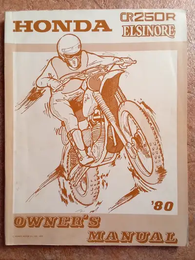 For Sale Honda 1980 CR250R OEM Service/Owner's Manual As new In English and French All the pages are...