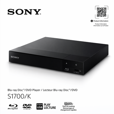 Sony Blu-ray DVD Player BDP-S1700/K (Refurbished), View more