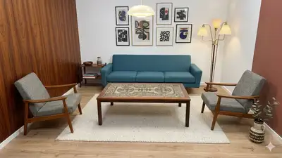 Table basse scandinave mid-century en bois de rose , View more