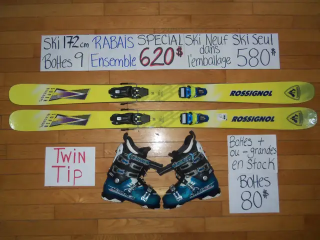 Ensembles kits ski alpin TWIN TIP 150 156 163 170 171 176 183 cm in Ski in Drummondville - Image 8