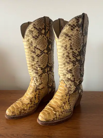 Vintage Genuine Snakeskin Cowboy Boots – Women's Size 6, View more
