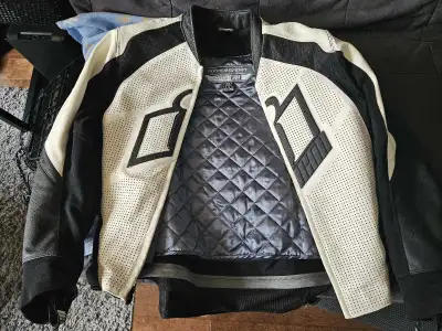 MOTORCYCLE JACKET + PANTS AND BOOTS, View more