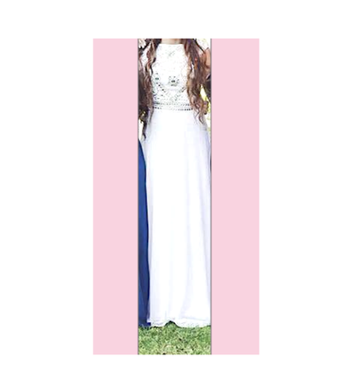 Robe De Bal Blanche ,Grandeur Small , Porté Une Foist, View more