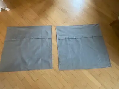 2 High quality GREY Linen pillow shams BRAND NEW, View more
