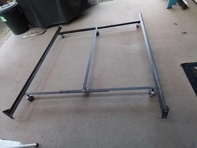 Steel bed frame for queen bed in Beds & Mattresses in Delta/Surrey/Langley - Image 2