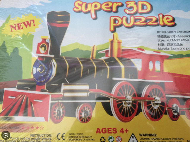 PUZZLE 3D: Train à vapeur dans Jouets et jeux  à Ville de Québec