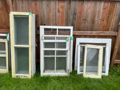 Antique windows, various sizes and styles $5-$10 each (the more you buy, the better the deal!)