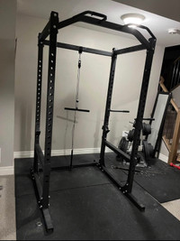 Great Lakes Power rack, weights, accessories, and mats