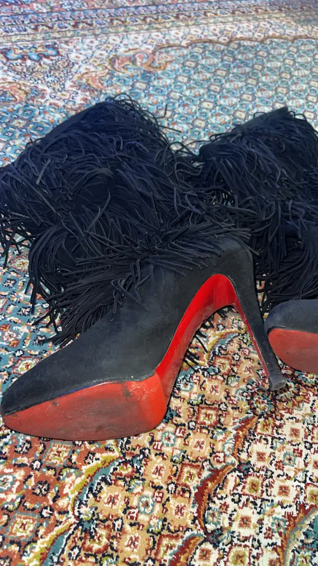 Christian Louboutin Suede Fringe Boots in Women's - Shoes in City of Toronto - Image 6