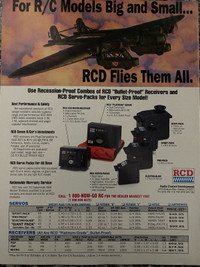 1992 RCD Receivers For R/C Models Original Ad