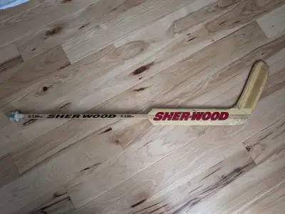Youth wood flat blade hockey goalie stick, View more