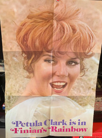 PETULA CLARK POSTER -  Is In Finian's Rainbow - 33 " x  22 " NM