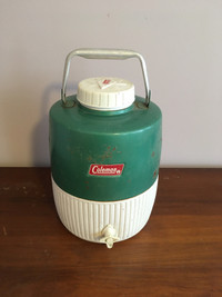 VINTAGE COLEMAN 2 GALLON STEEL BELTED COOLER JUG