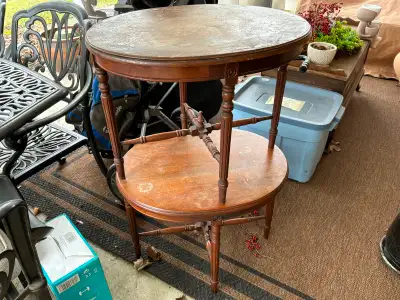 Two Vintage Side Tables, View more