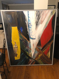 Large Abstract Painting + Vast In Home Art Collection Sale