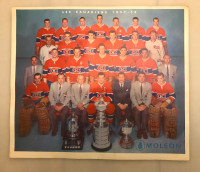 Les Canadiens 1957-58 / Photo d équipe officielle Coupe Stanley