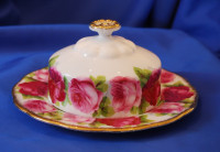 Royal Albert Old English Rose Butter Dish