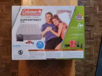 Coleman Supportrest Plus Air Mattress With 120 V Pump New