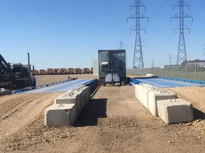 USED TRUCK SCALES IN STOCK - 80 ft x 10 ft Pacific Scale Portable Truck Scale - 80 ft x 11 ft Pacifi...