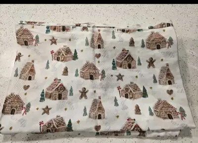 Like New! Set Holiday Pillowcases Gingerbread House , View more