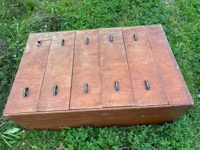old vintage solid wood dresser chest of drawers, View more