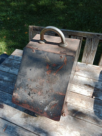 Antique Metal Coal Bucket, Rusted (Can Be Painted) 