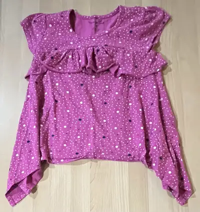 TANGERINE - Girls Size 8 Polka-Dot Top, View more