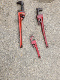 2 24 inch ridgid steel pipe wrenches 125 for both