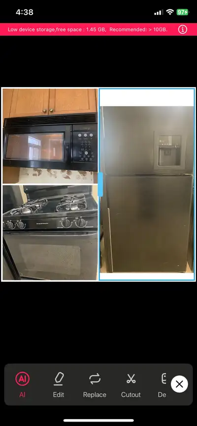 4 appliances, pay only for fridge and gas stove get 2 free , View more