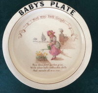Rare Antique Royal Doulton Nursery Rhyme Baby's Plate  1902-22