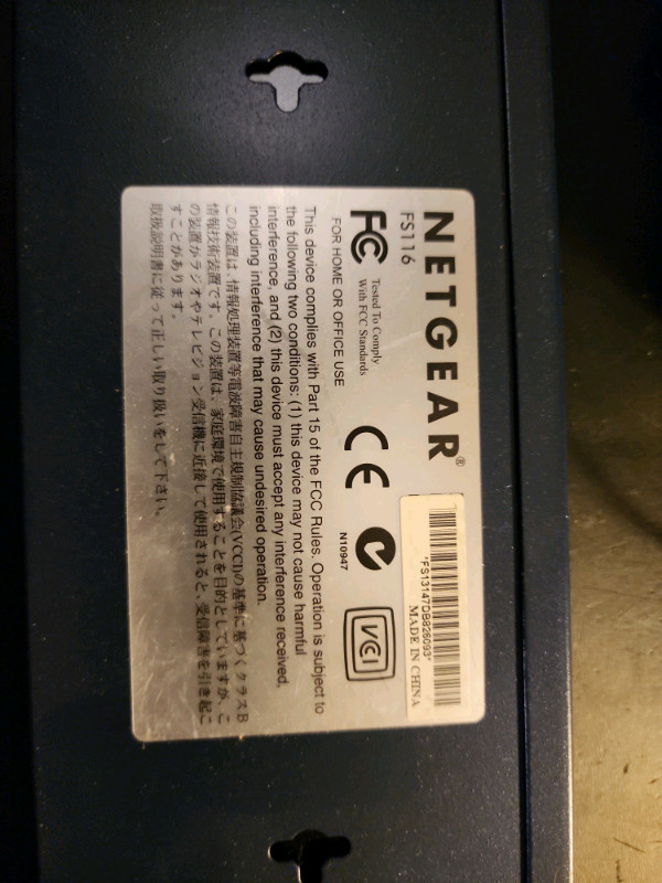 Netgear FS116 Fast Ethernet Switch 10/100 in Networking in Markham / York Region - Image 3