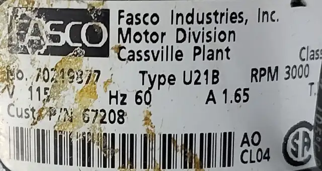FASCO Inducer Blower Motor Assembly – Model 70219377        M049 in Heating, Cooling & Air in City of Toronto - Image 4