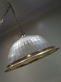 LARGE GLASS HANGING LIGHT