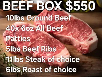 Don't have alot of freezer space but still want to eat high quality local beef? Our beef boxes are f...