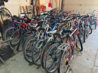 Various size bikes