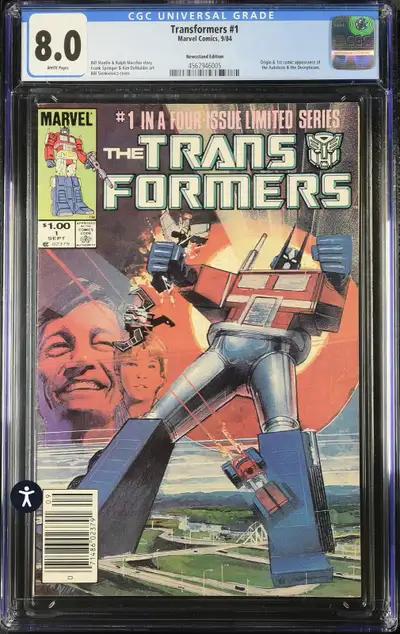 TRANSFORMERS 1 COMICS NEWSTAND CGC TOYS, View more
