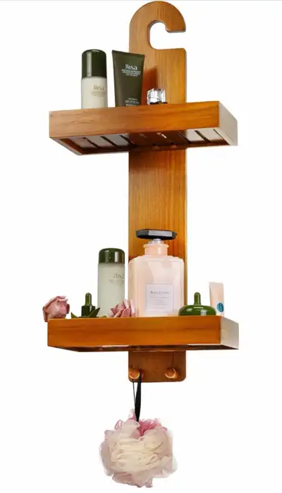 Utoplike Teak Wooden Hanging Shower Caddy, Shower Shelf Caddy, View more