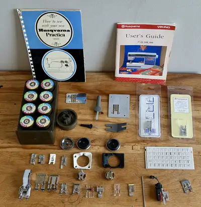 Variety of vintage sewing machine parts for different makes. Some new old stock. All an excellent co...